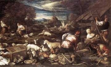 Noé Sacrifie Jacopo Bassano Peinture à l'huile